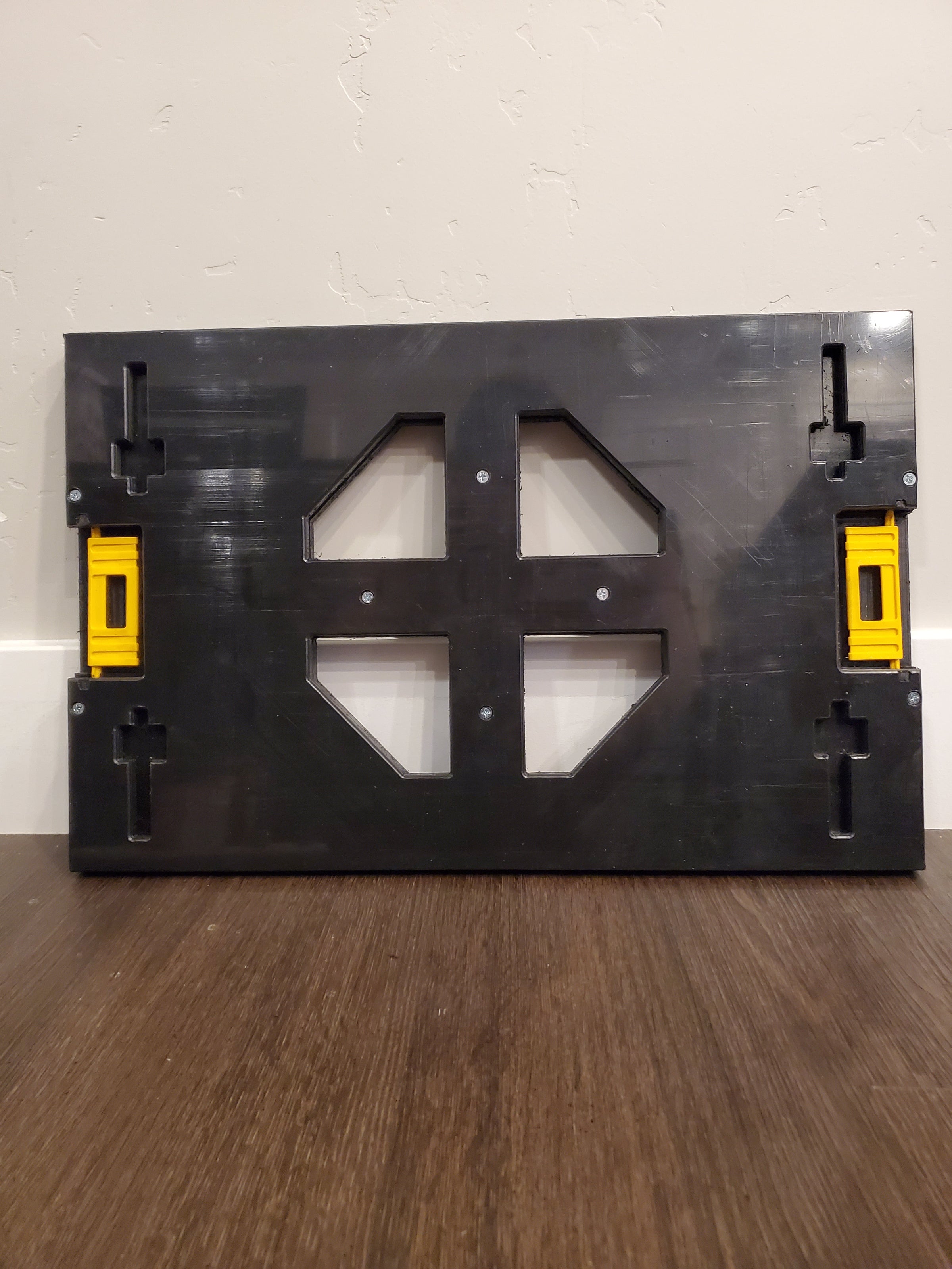 2-Pack Locking Base Plate For DeWalt Toughsystem 2.0 – Heavy Duty Mounting Board For Van, Truck, Trolley, Anti-Slip Stabilizer Pad, Yellow